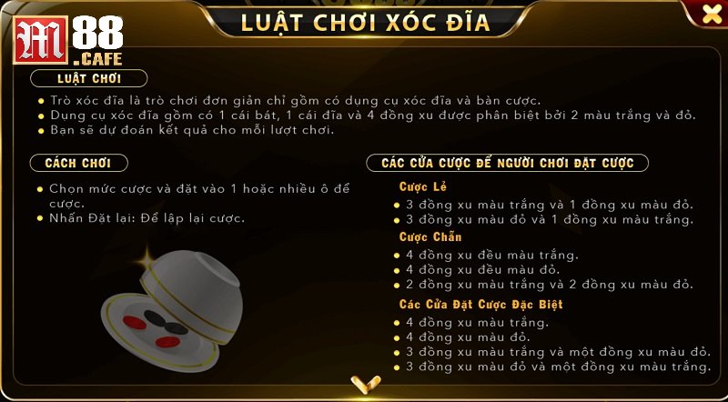 Xóc đĩa M88 hấp dẫn với lối chơi đơn giản hơn bao giờ hết